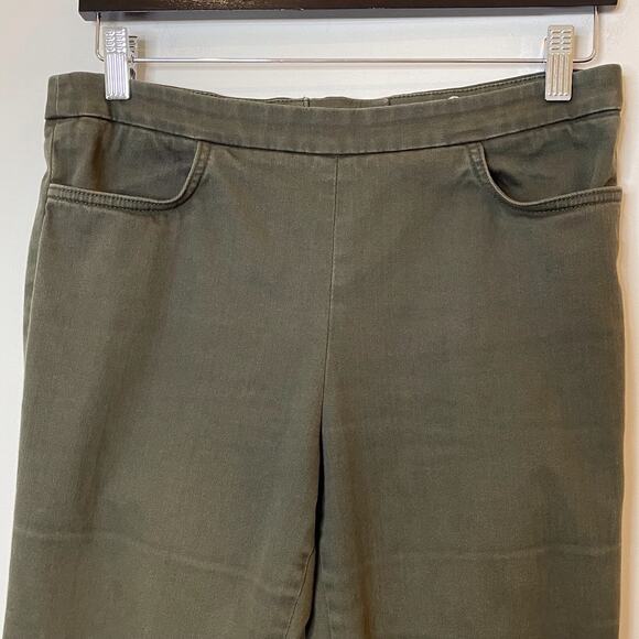 J.Crew Dannie Jeans Back Zipper Cropped Stretch Trip Dark Loden Olive Green 8 - Picture 3 of 14